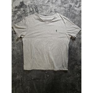 Polo Ralph Lauren Men’s Grey V Neck T-shirt Green Horse XL